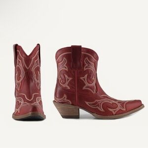 🔥NIB W / Tags Buck & Brana Regina Napa Red Western Boots Size 7.5